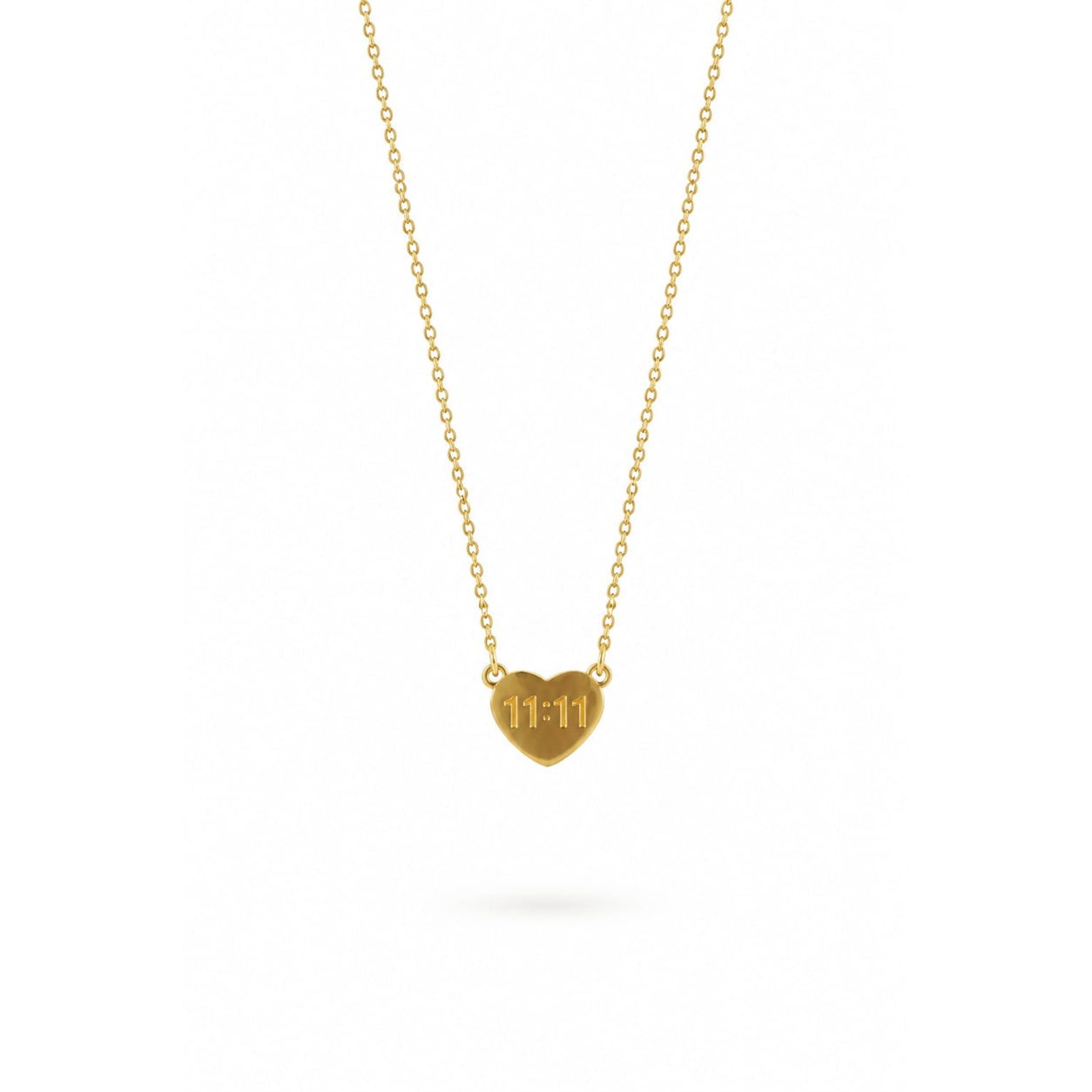 11:11 Heart Minimal Anti-Tarnish Pendant