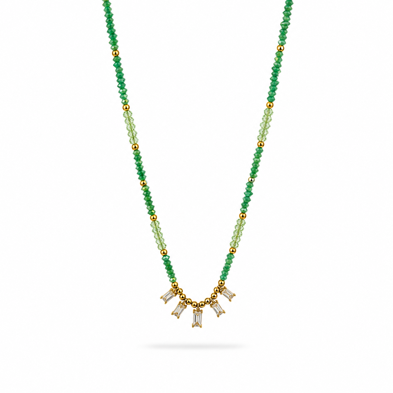 Emerald Crystal Anti-Tarnish Necklace