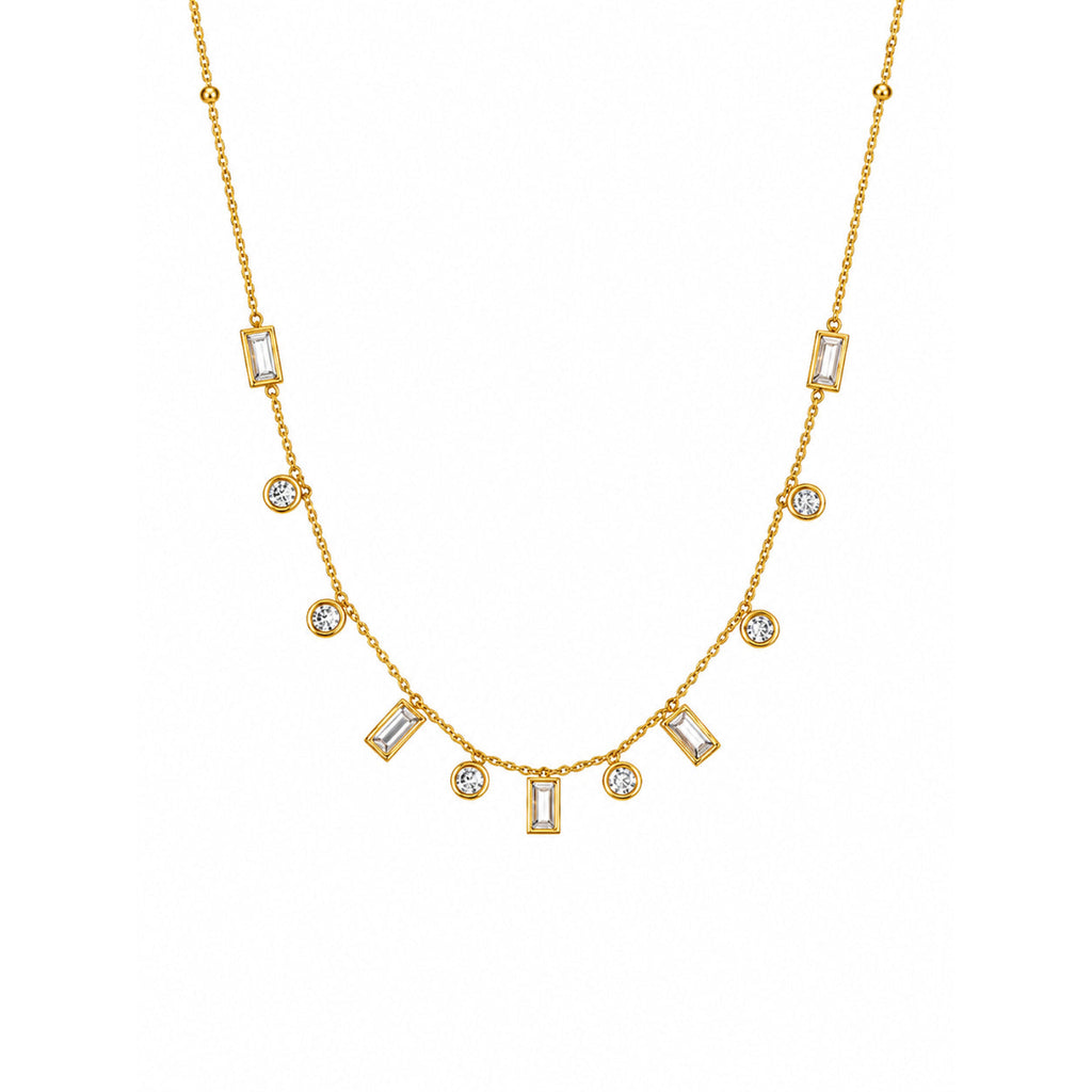 Celeste Charm Drop Necklace