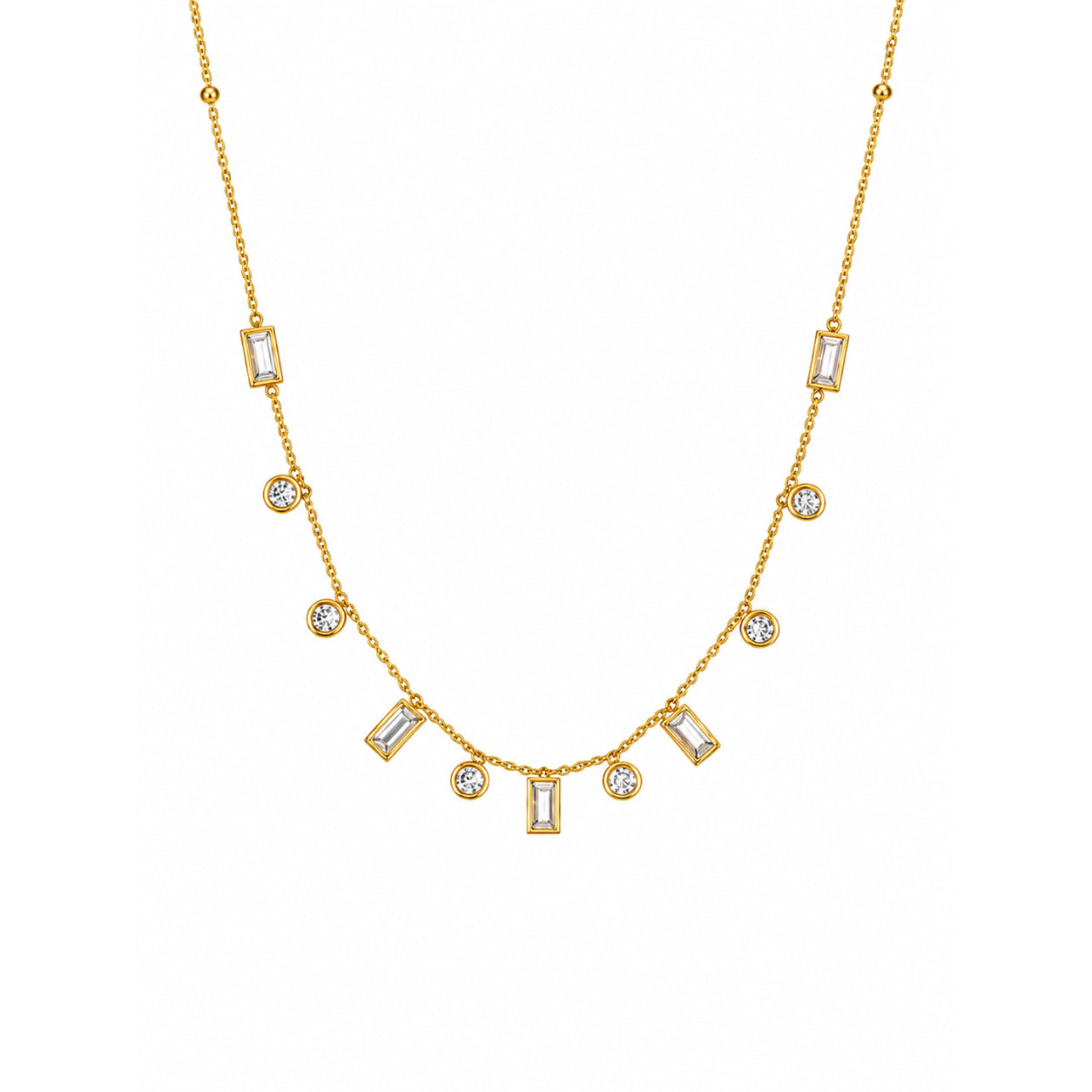 Celeste Charm Drop Necklace