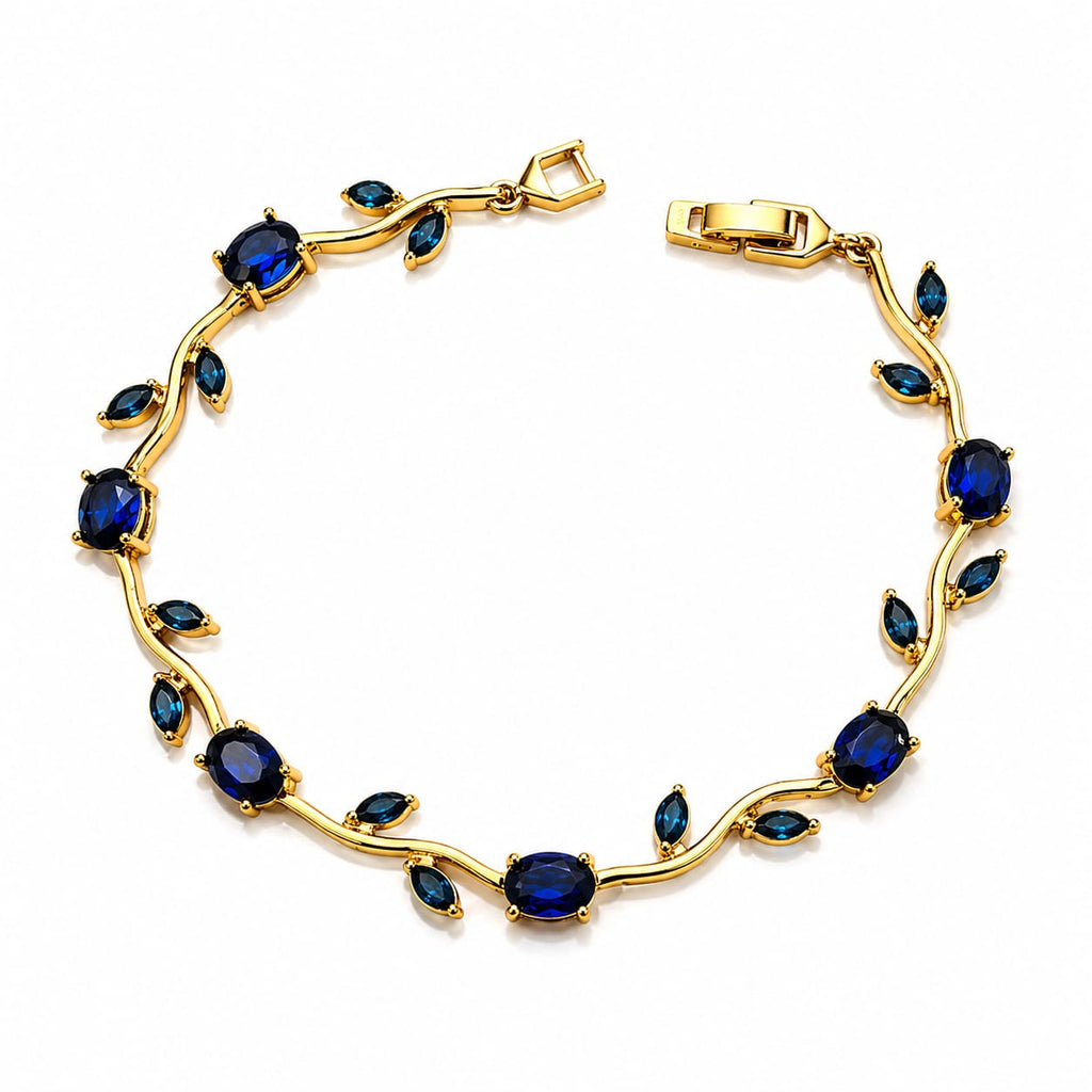 Blue Tulip Anti-Tarnish Statement Bracelet