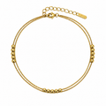 Aurelia Beaded Snake Chain Anklet