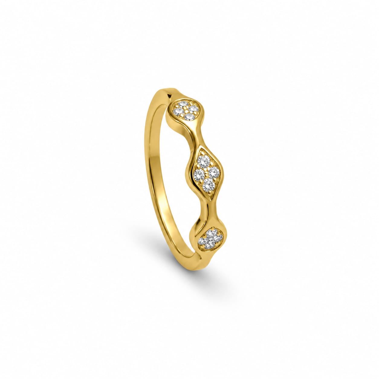 Elara Crystal Wave Ring
