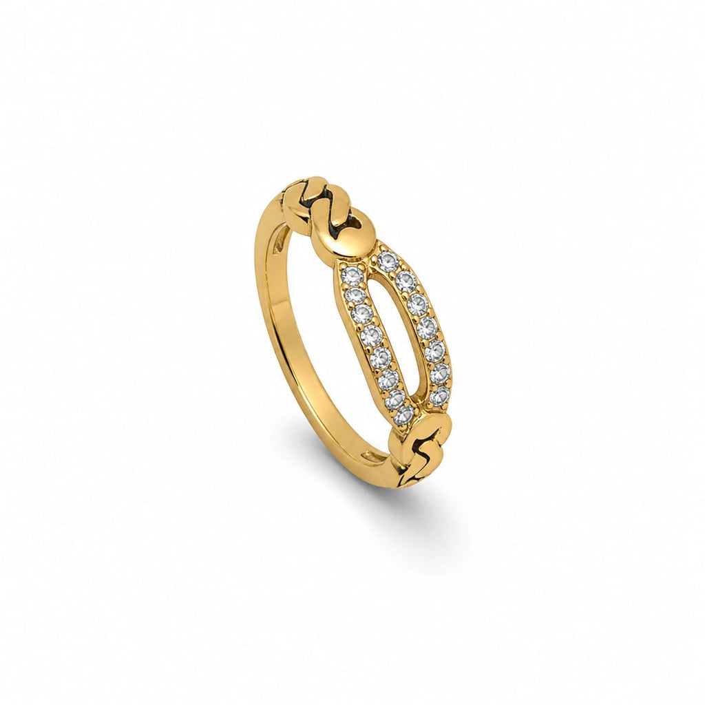 Seraphina Crystal Link Ring