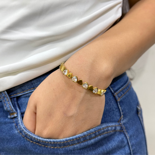 Amora Heart Crystal Kada Bracelet