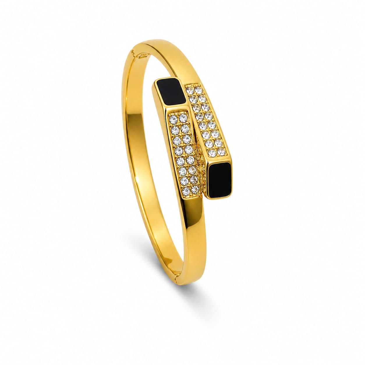 Noir Luxe Crystal Kada Bracelet