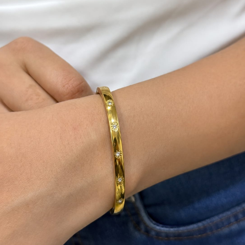 Aurora Star Crystal Kada Bracelet