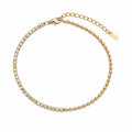 Dual Tone Zircon Tennis Bracelet