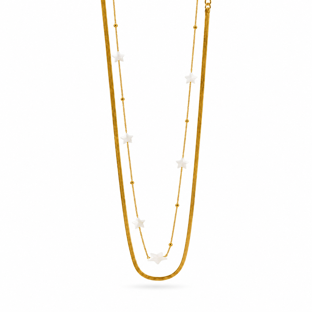 Star Layered Anti-Tarnish Necklace