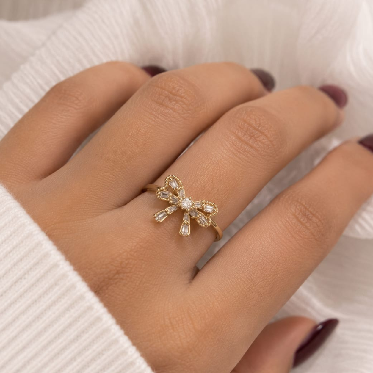 Crystal Bow Ring