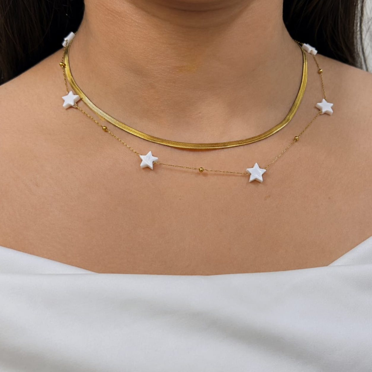 Star Layered Anti-Tarnish Necklace